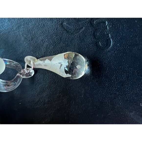 Spun Glass Chandelier & Penguin Ornaments Set of 2 - Picture 7 of 12